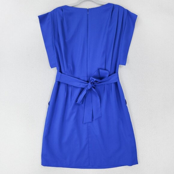 Eliza J Dress Womens 10 Blue Belted Sheath Kimono Business Casual Knee Length - Picture 12 of 14